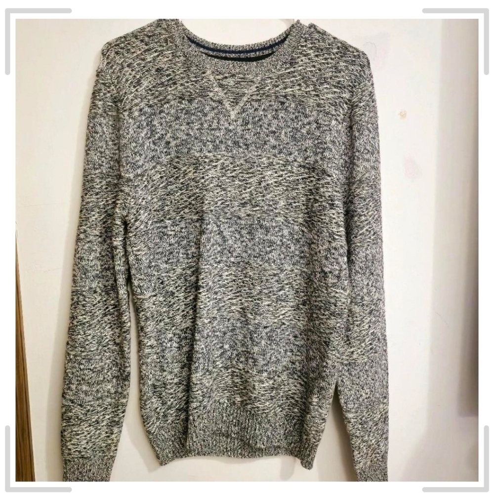 New ✨️Men's Gray Sweater Even Tide Size M. Onyx Blue Edition NWT 49.99